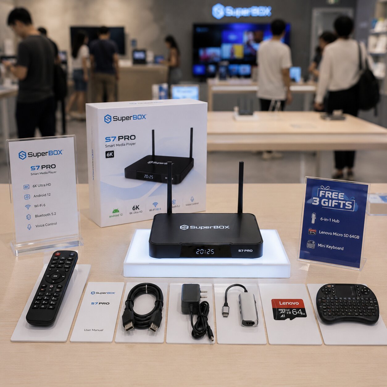 SuperBox S7 Pro 23 Images of the SuperBox S7 Pro are displayed at the SuperBox TV Box Store showroom
