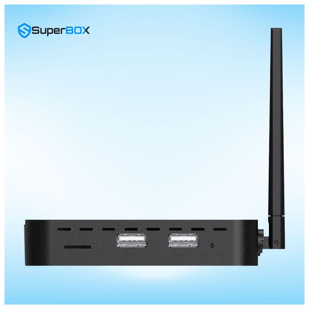 SuperBox S6 Pro USB ports microSD slot and connectivity view