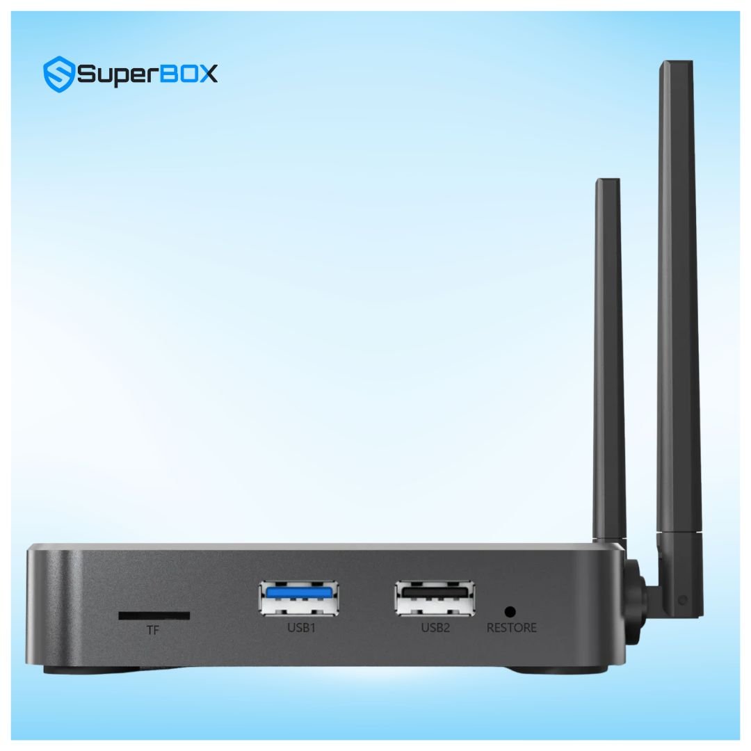 SuperBox S6 Ultra USB ports microSD slot and connectivity view