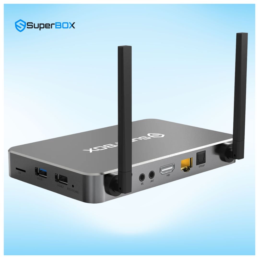 SuperBox S6 Ultra rear connectivity ports Ethernet HDMI and AV output