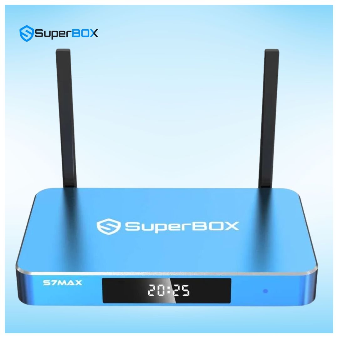 SuperBox S7 Max 6K streaming box front display view