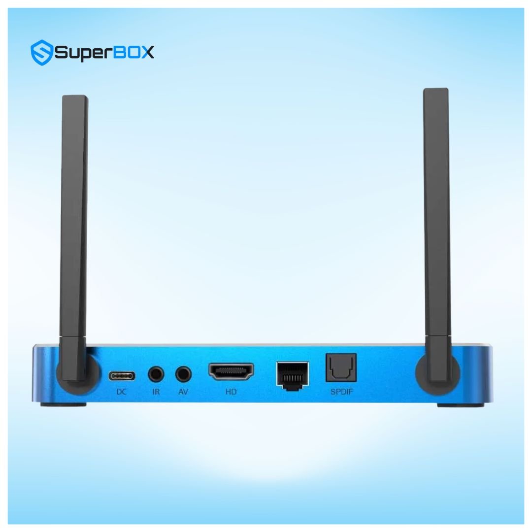 SuperBox S7 Max connectivity ports Ethernet HDMI USB AV output