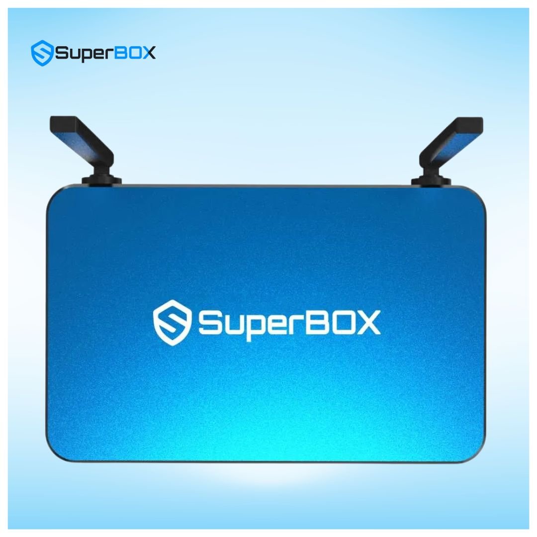 SuperBox S7 Max premium top cover with dual antennas
