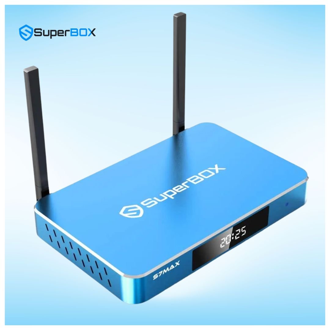 SuperBox S7 Max smart TV box angled product image