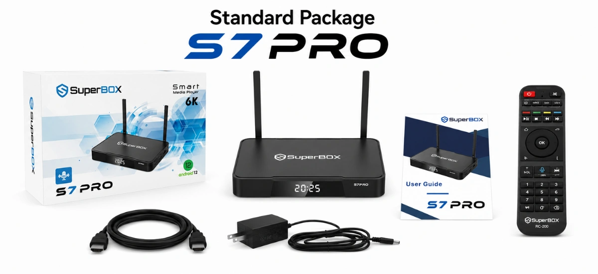 SuperBox S7 Pro standard package contents