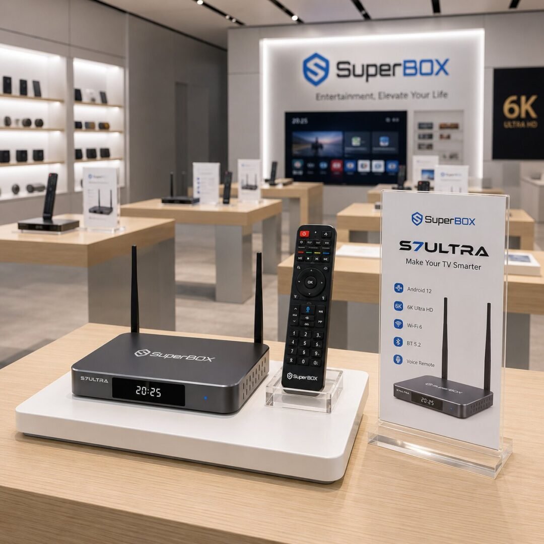 SuperBox S7 Ultra on display at SuperBox TV Box Store 2