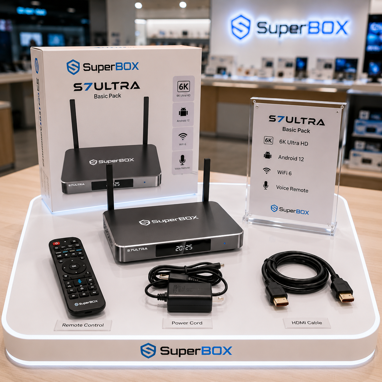 The SuperBox S7 Ultra package is available when purchased at the SuperBox TV Box Store 2