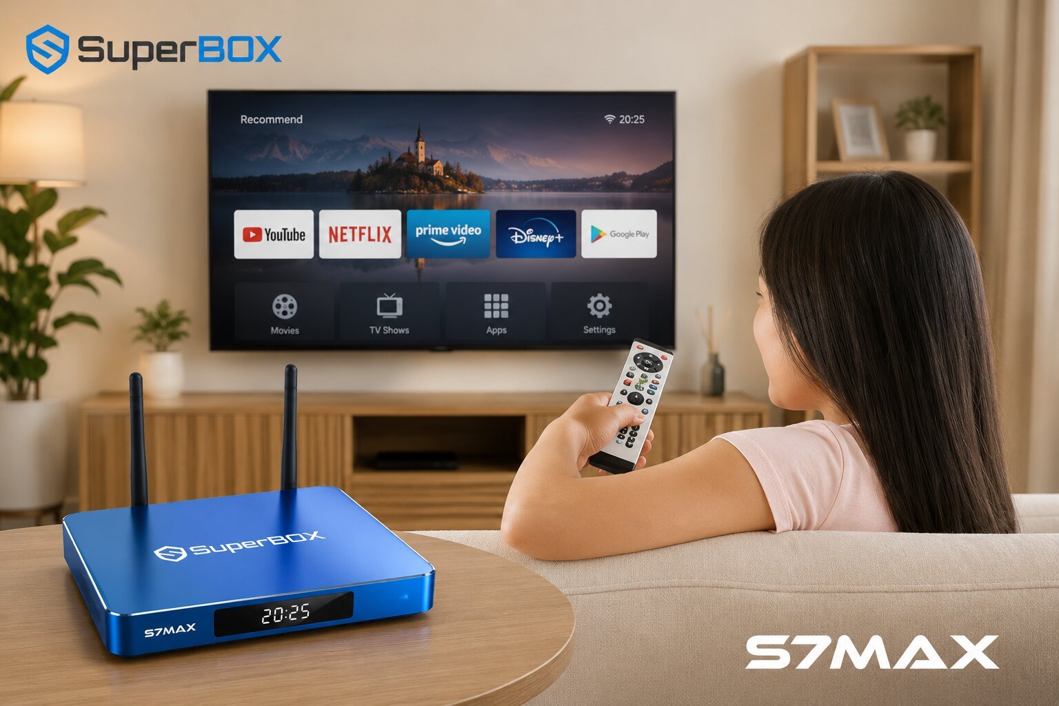 The SuperBox S7 Max is a high-performance Android TV streaming device
