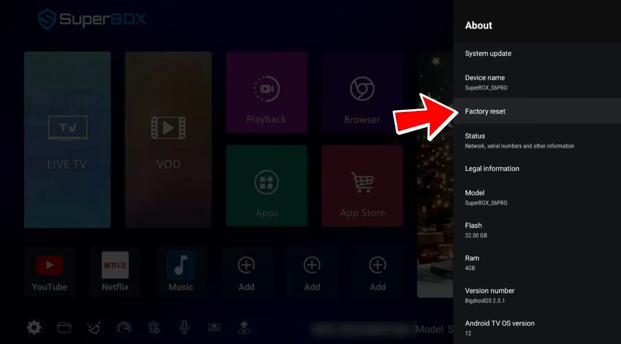 How to Factory Reset SuperBox Pro, Max and Ultra - Easy and Fast 37 step4