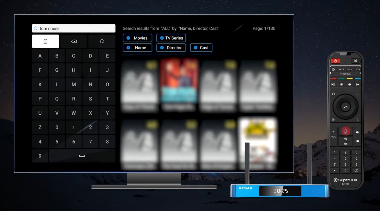BlueVOD OnScreen Keyboard Search