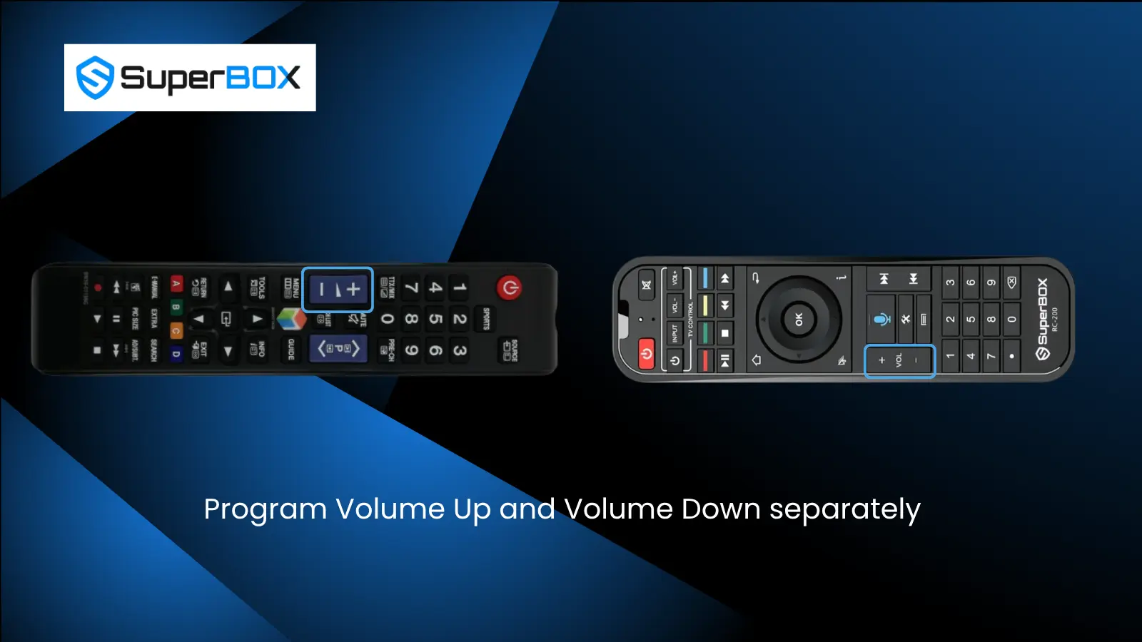 Program Volume Up and Volume Down separately