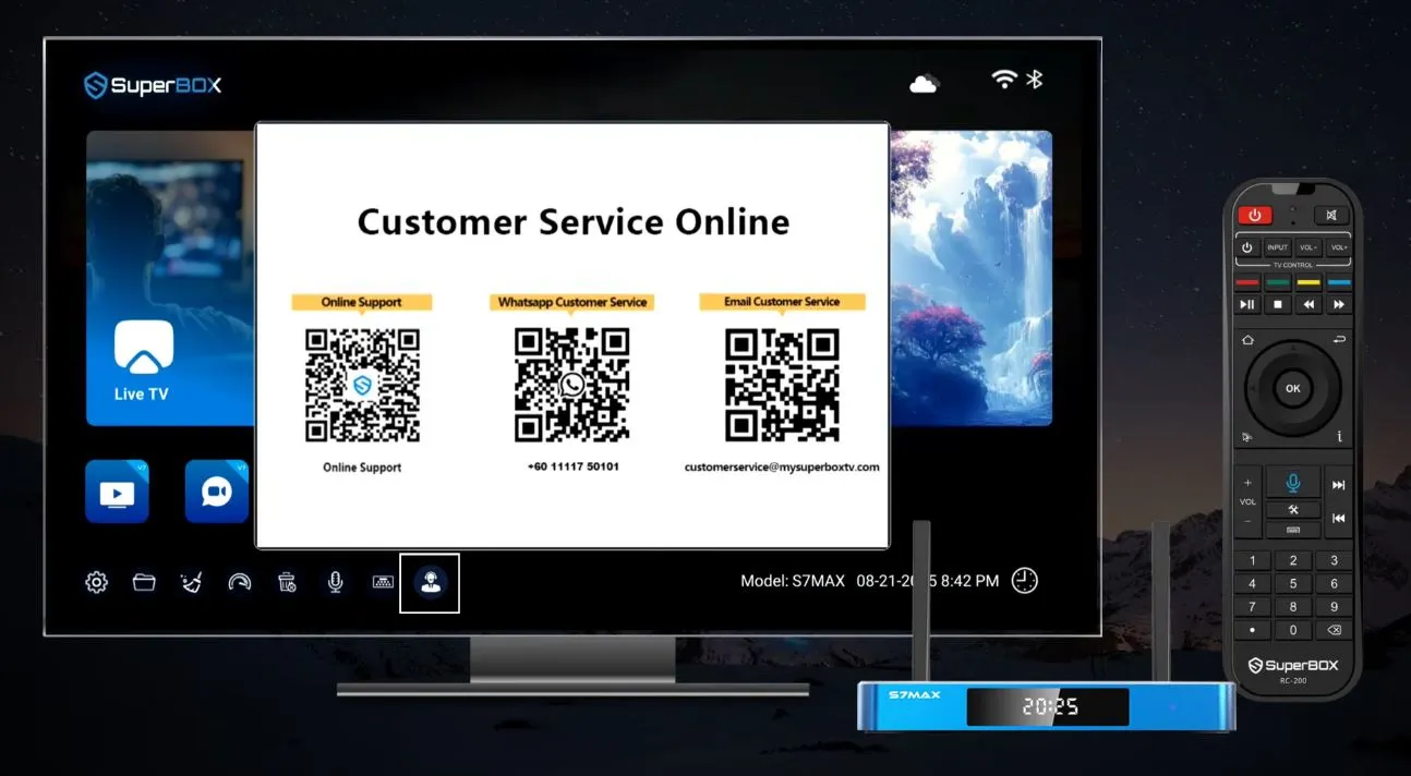 SuperBox Customer support step 2