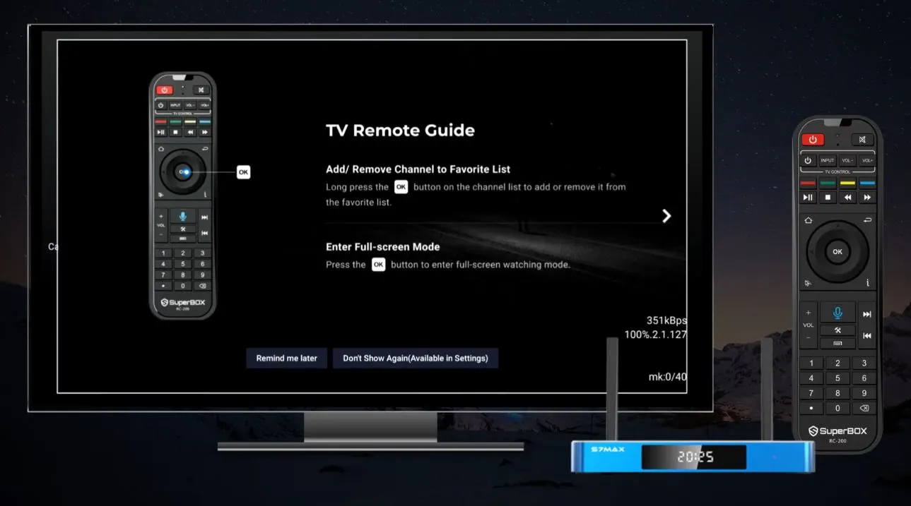 SuperBox Timeshift step1