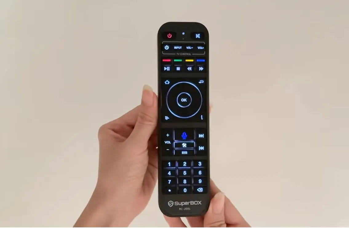SuperBox RC-200L Backlit Remote Tutorial 21 SuperBox backlit on