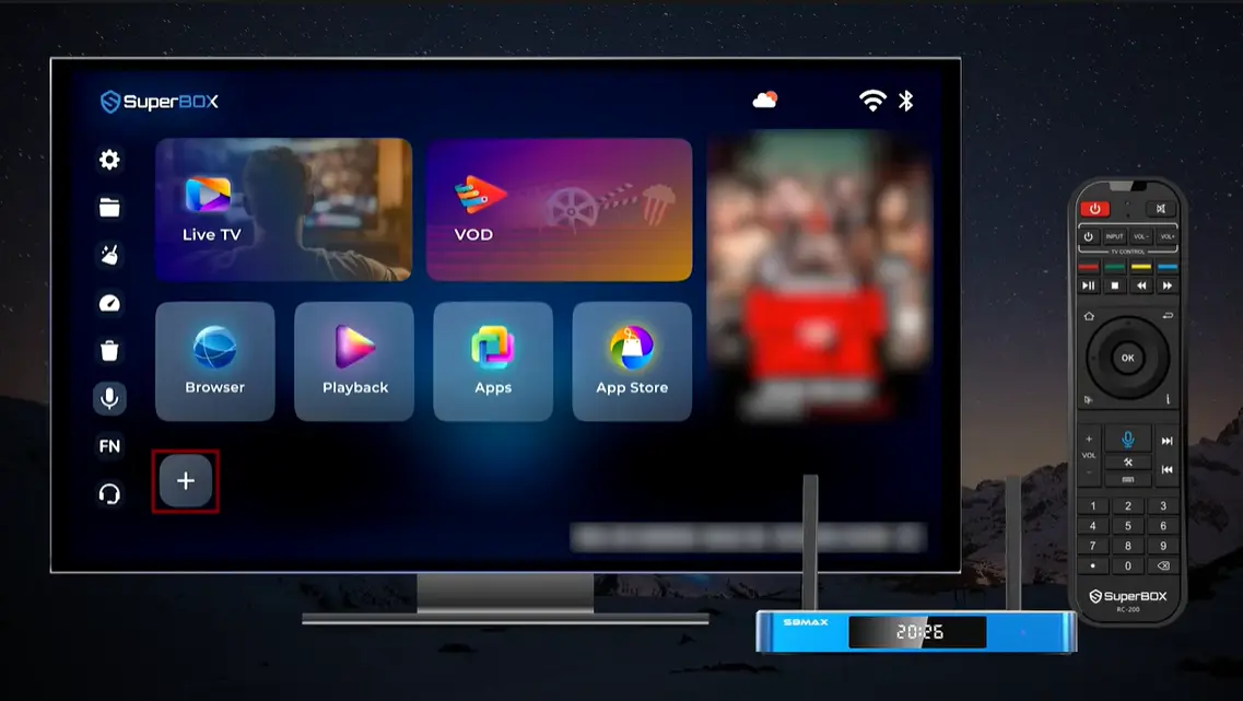 How to Install Blue TV, Blue VOD, Playback, and More Apps on SuperBox S8 23 SuperBox S8 Add App to Home Screeen