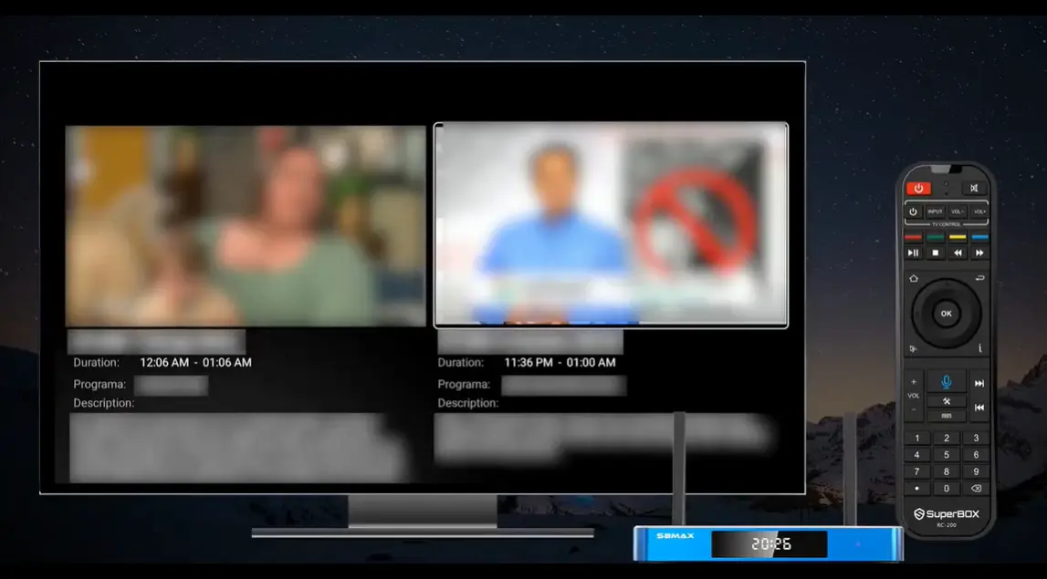 SuperBox S8 Blue TV multi screen