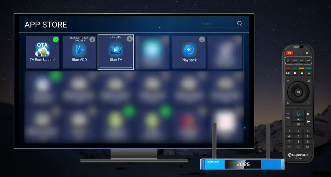 How to Install Blue TV, Blue VOD, Playback, and More Apps on SuperBox S8 21 SuperBox S8 Download Blue TV Step 4