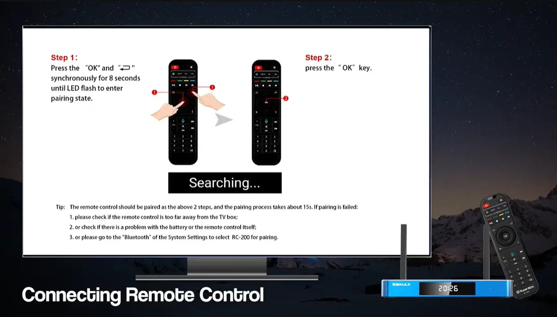 SuperBox S8 Max Unboxing and Setup: A Practical S8 Series Guide 23 SuperBox S8 Max connect voice remote