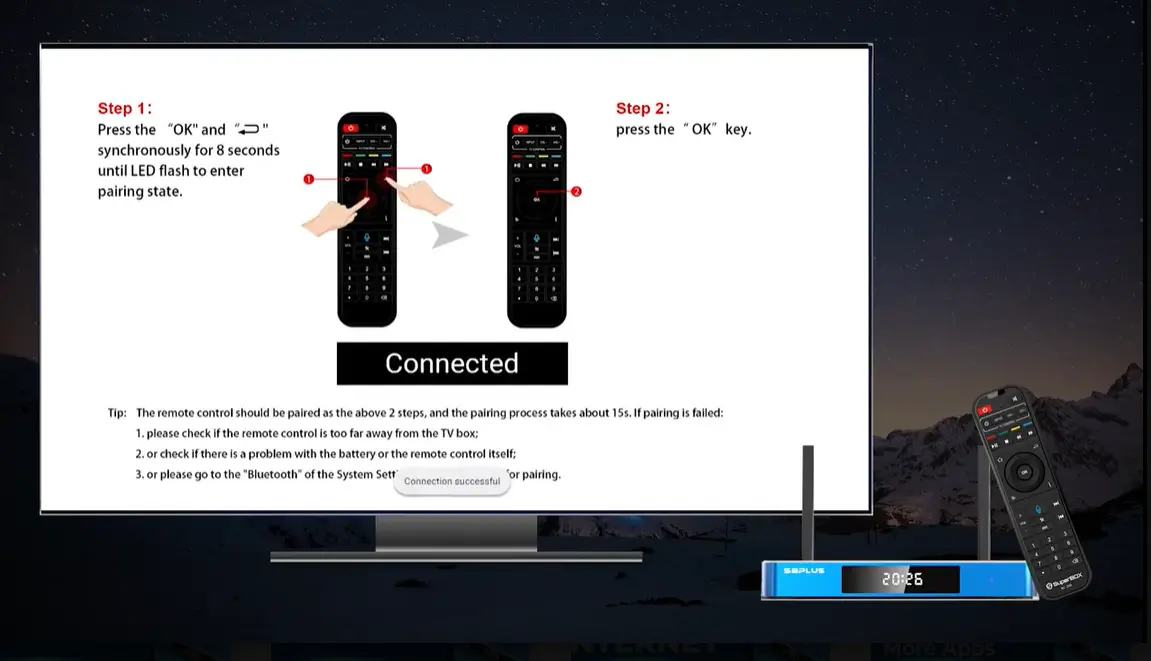 SuperBox S8 Plus Unboxing and Setup Guide: What’s in the Box and How to Get Started 22 SuperBox S8 Plus connect remote