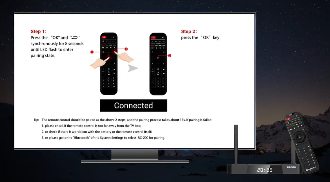 SuperBox S8 Pro Setup Guide: Unboxing, Wi-Fi, Remote Pairing and Apps 26 SuperBox S8 Pro Connect remote