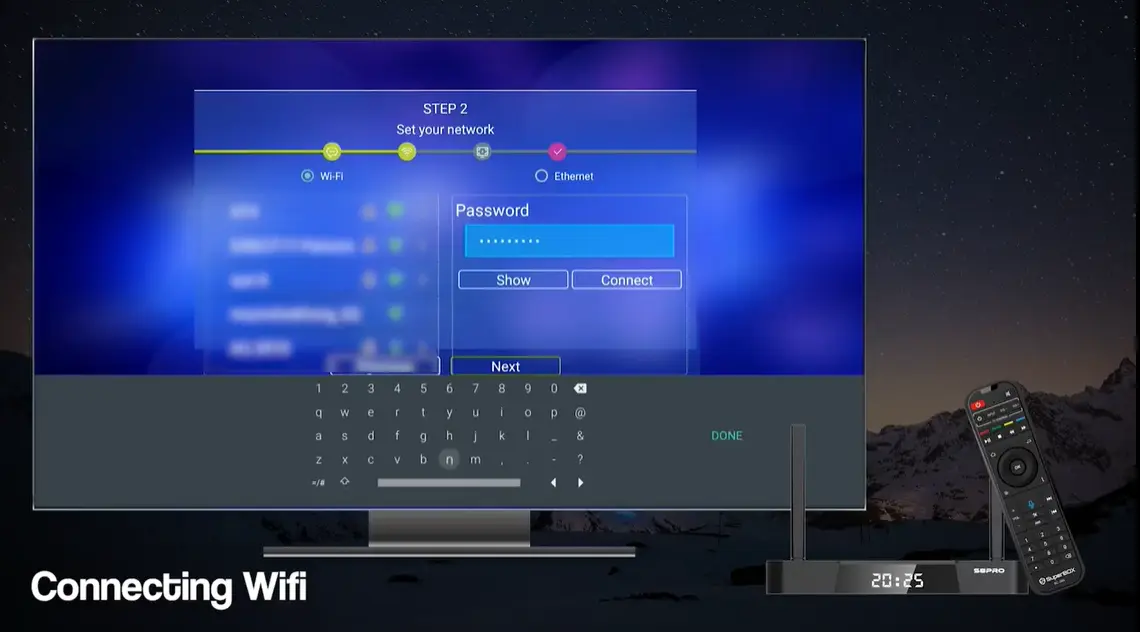 SuperBox S8 Pro Setup Guide: Unboxing, Wi-Fi, Remote Pairing and Apps 25 SuperBox S8 Pro Connect wifi