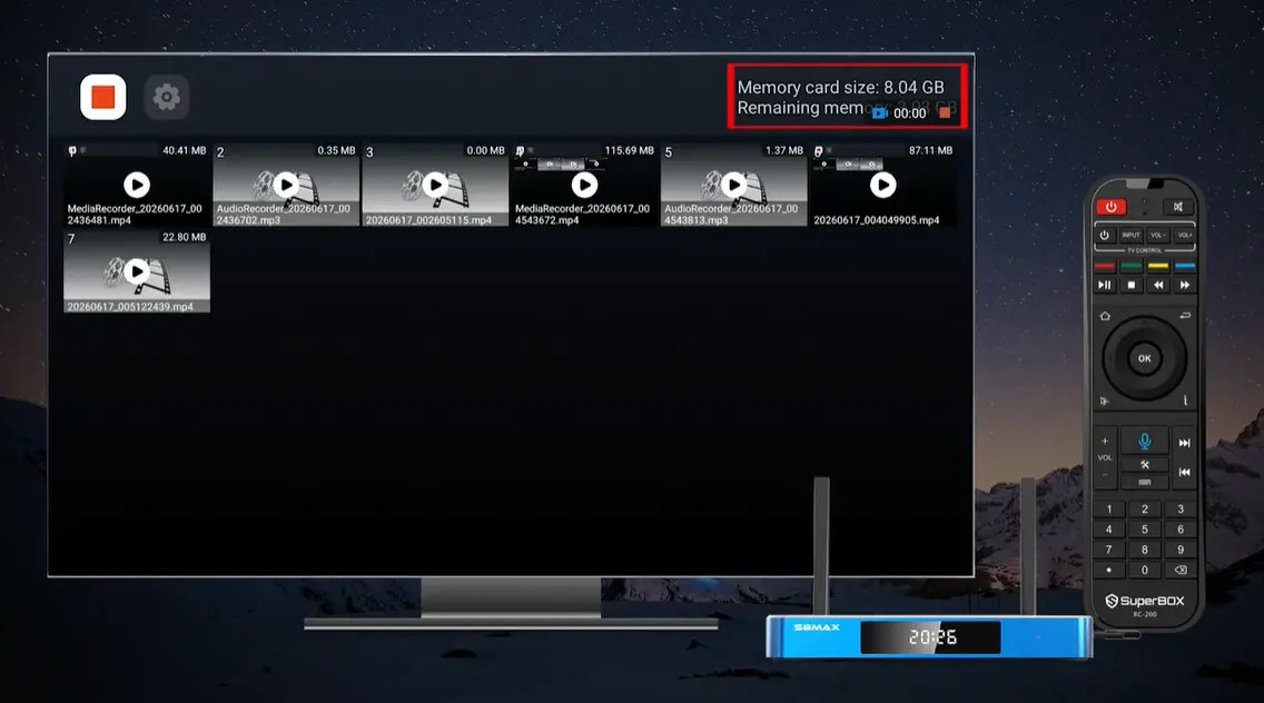 How to Use the SuperBox S8 Recorder App (Built-in Recording): Complete Guide 21 SuperBox S8 Recorder app check memory