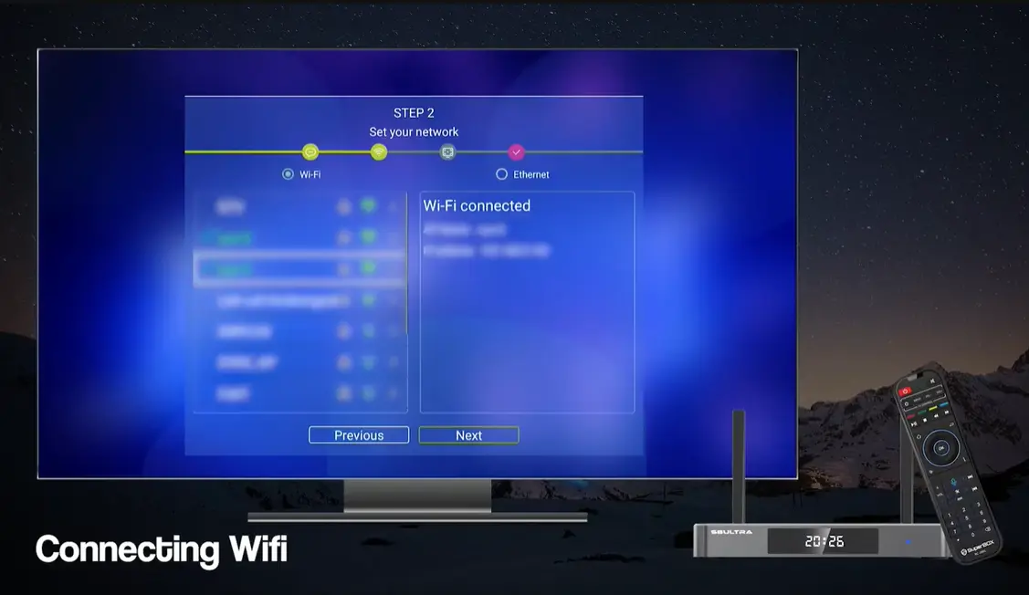 SuperBox S8 Ultra Setup Guide: Unboxing, Wi-Fi, Remote Pairing & Apps 25 SuperBox S8 Ultra connect wifi