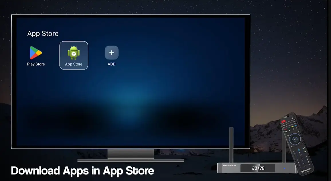 SuperBox S8 Ultra Setup Guide: Unboxing, Wi-Fi, Remote Pairing & Apps 27 SuperBox S8 Ultra download apps step 1 1