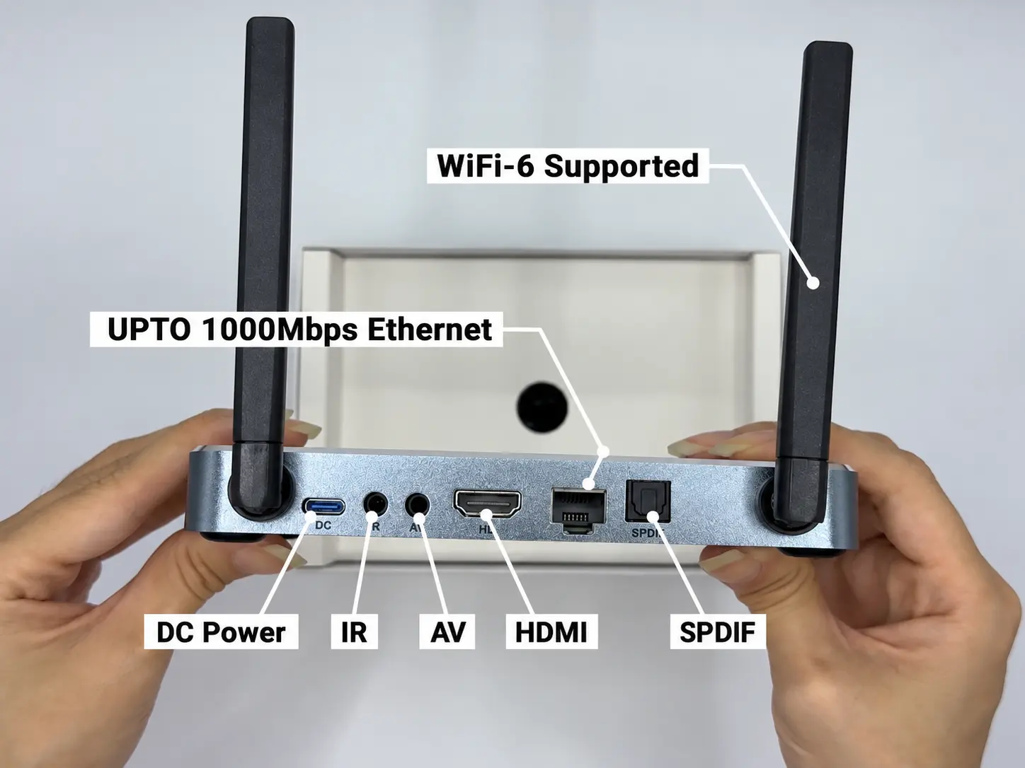 SuperBox S8 Ultra Hardware Ports for Easy RV TV Connection