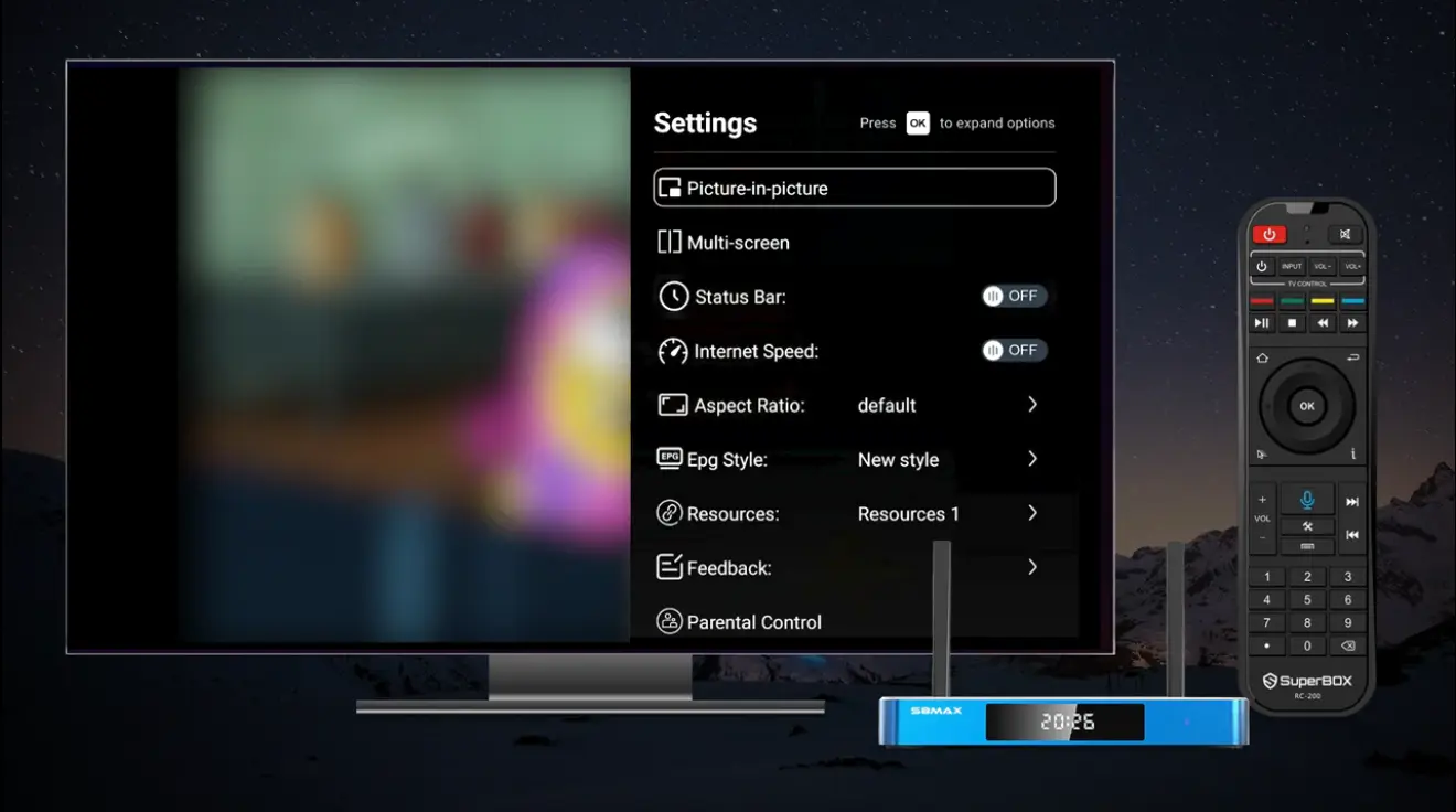 Configuring television display resolution settings