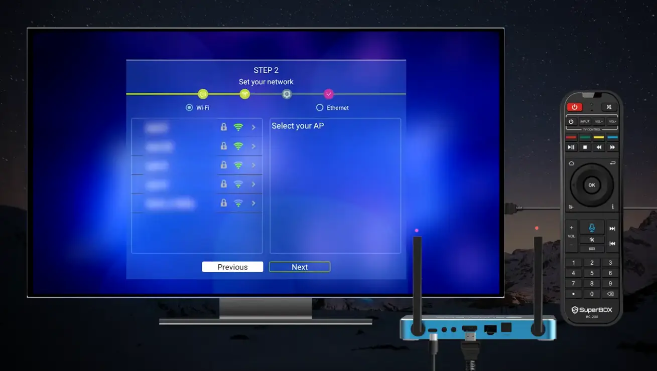 SuperBox S8 connect wifi step 2