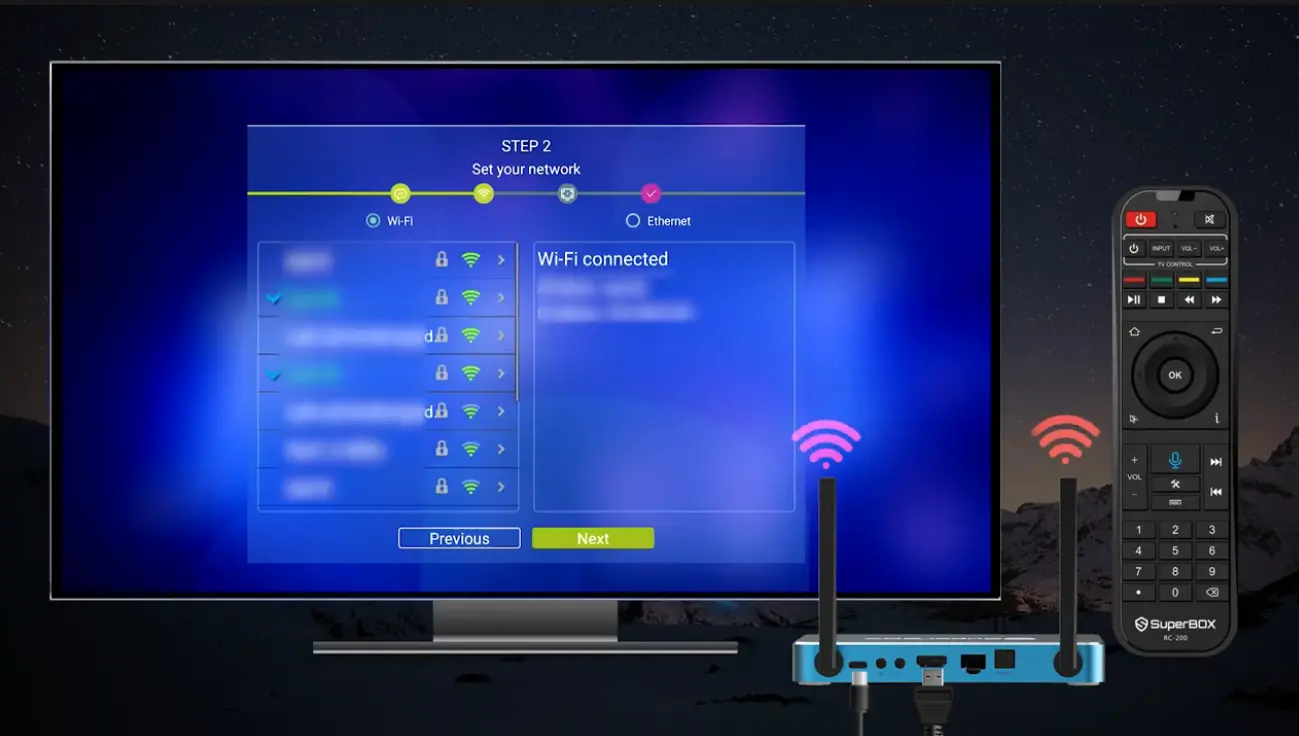SuperBox S8 connect wifi successfully