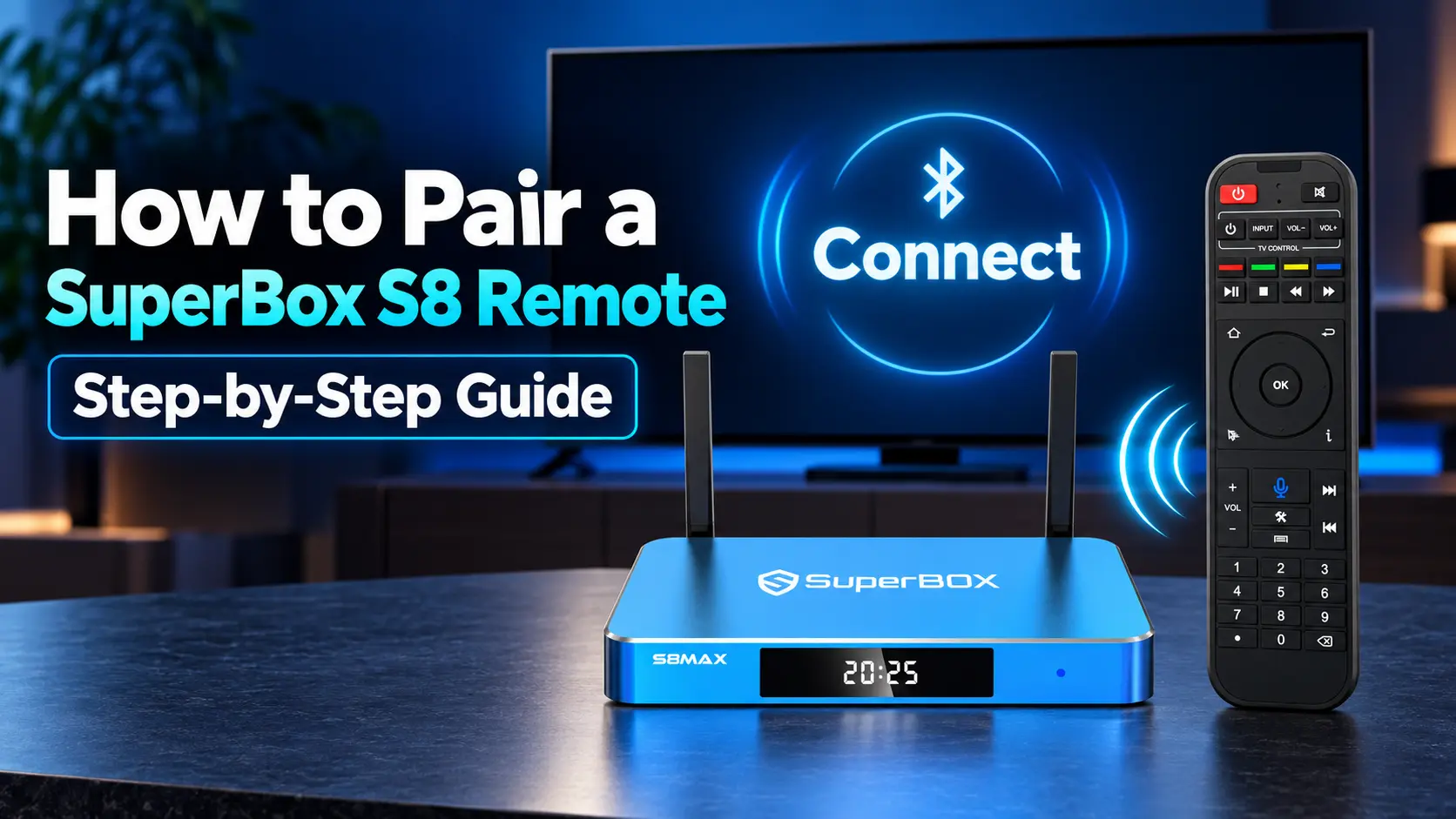 SuperBox S8 remote pairing guide ftr
