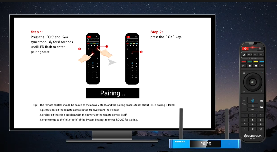How to Pair a SuperBox S8 Remote: Step-by-Step Guide 19 SuperBox S8 remote pairing red light