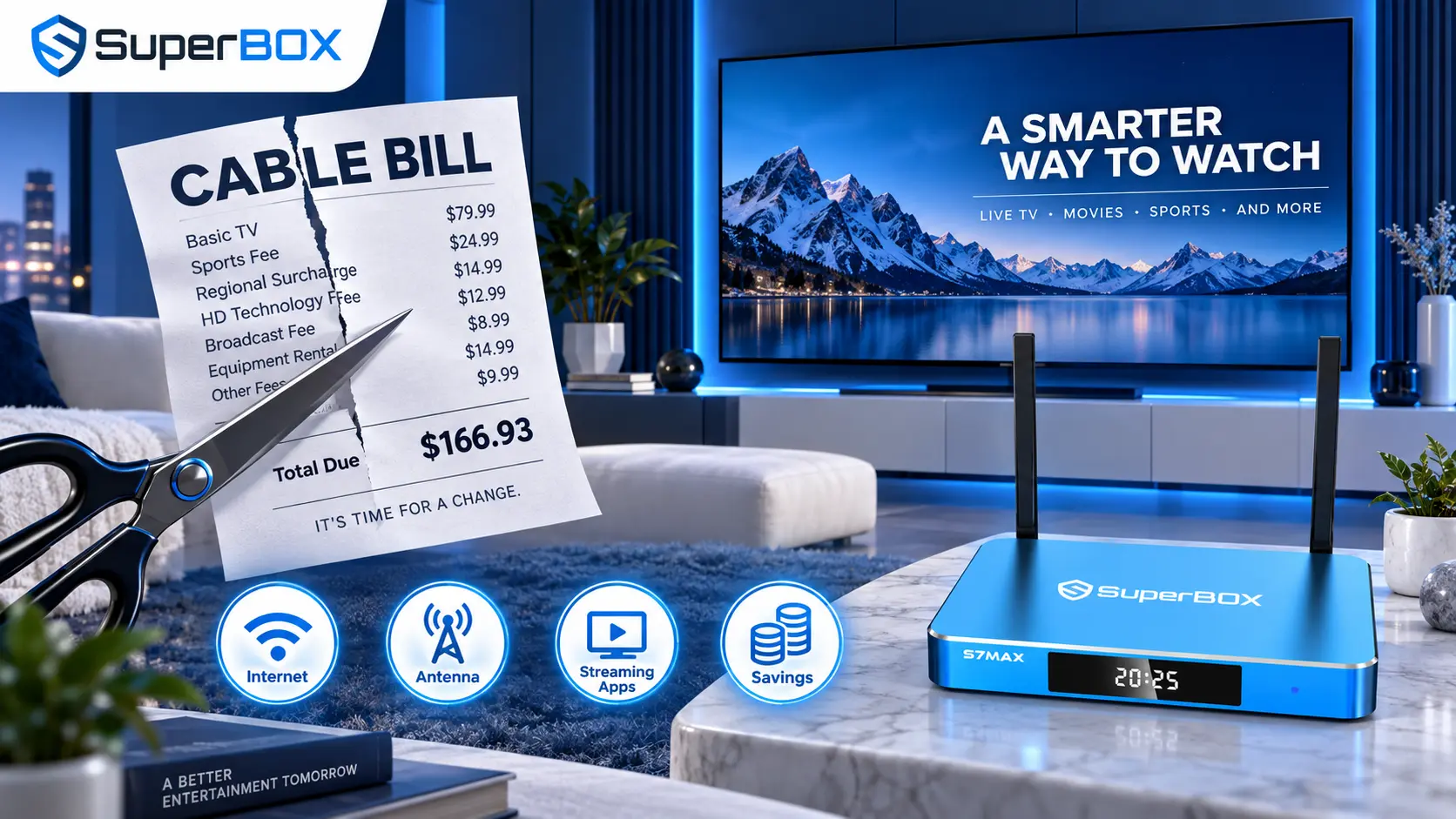 How to Cut the Cord in 2026: The Complete Guide to Saving on TV 26 superbox livingroom cord cutting