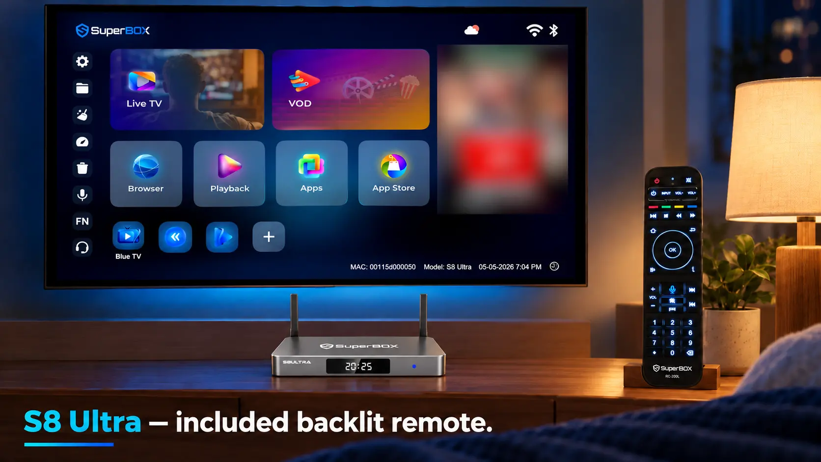 SuperBox for Your Bedroom TV: What to Consider Before Buying 15 Compact S8 Ultra bedside setup