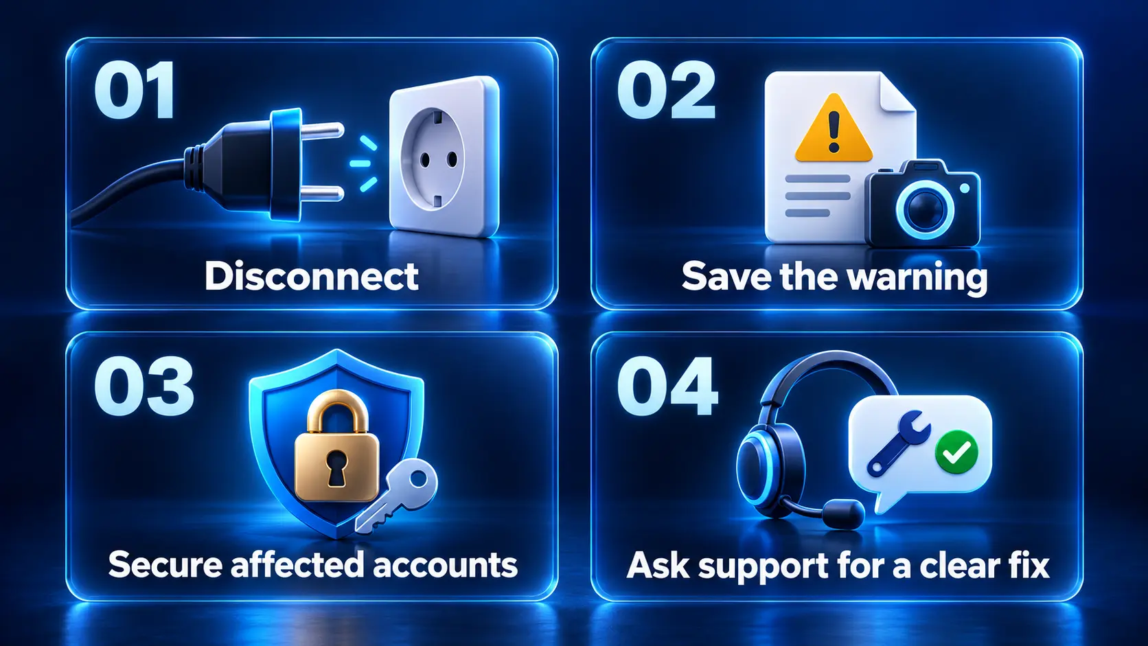 Four Step Security Response Checklist