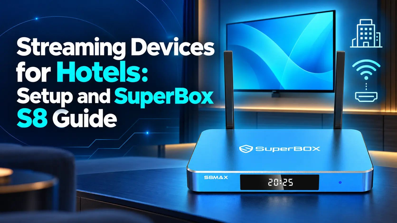 Hotel streaming setup with SuperBox S8 fre
