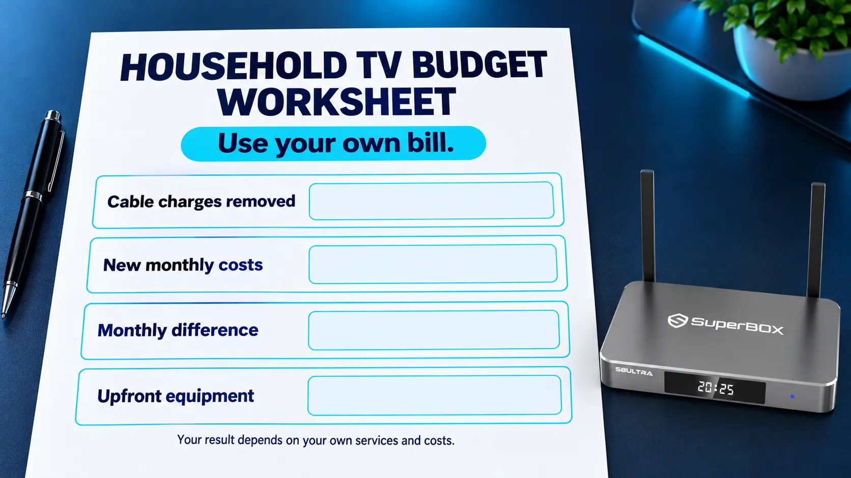 Does SuperBox Have Monthly Fees? What You Still Need to Budget For 16 Household TV budget worksheet with