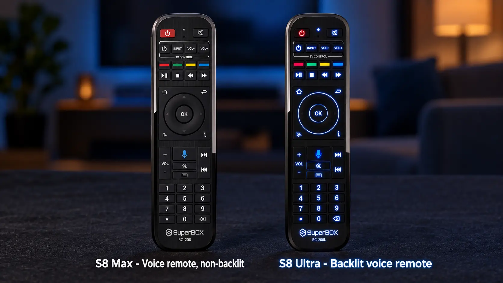 SuperBox S8 Max vs S8 Ultra: Is the $50 Upgrade Worth It? 15 S8 Max and S8 Ultra remote comparison
