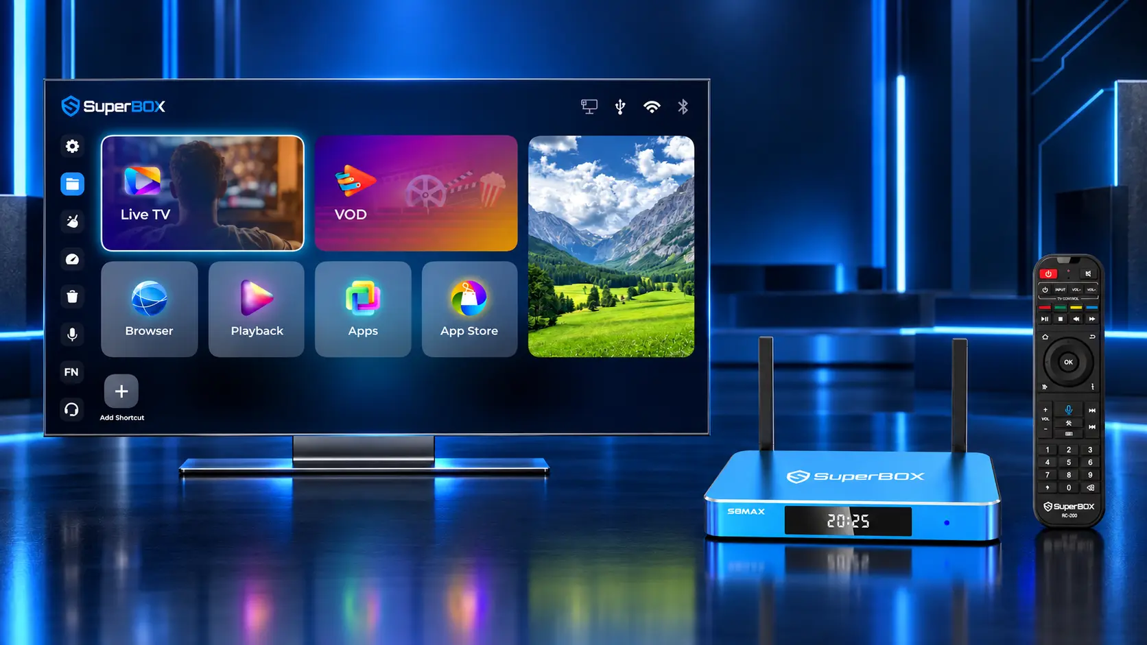 Separated TV S8 Max and remote