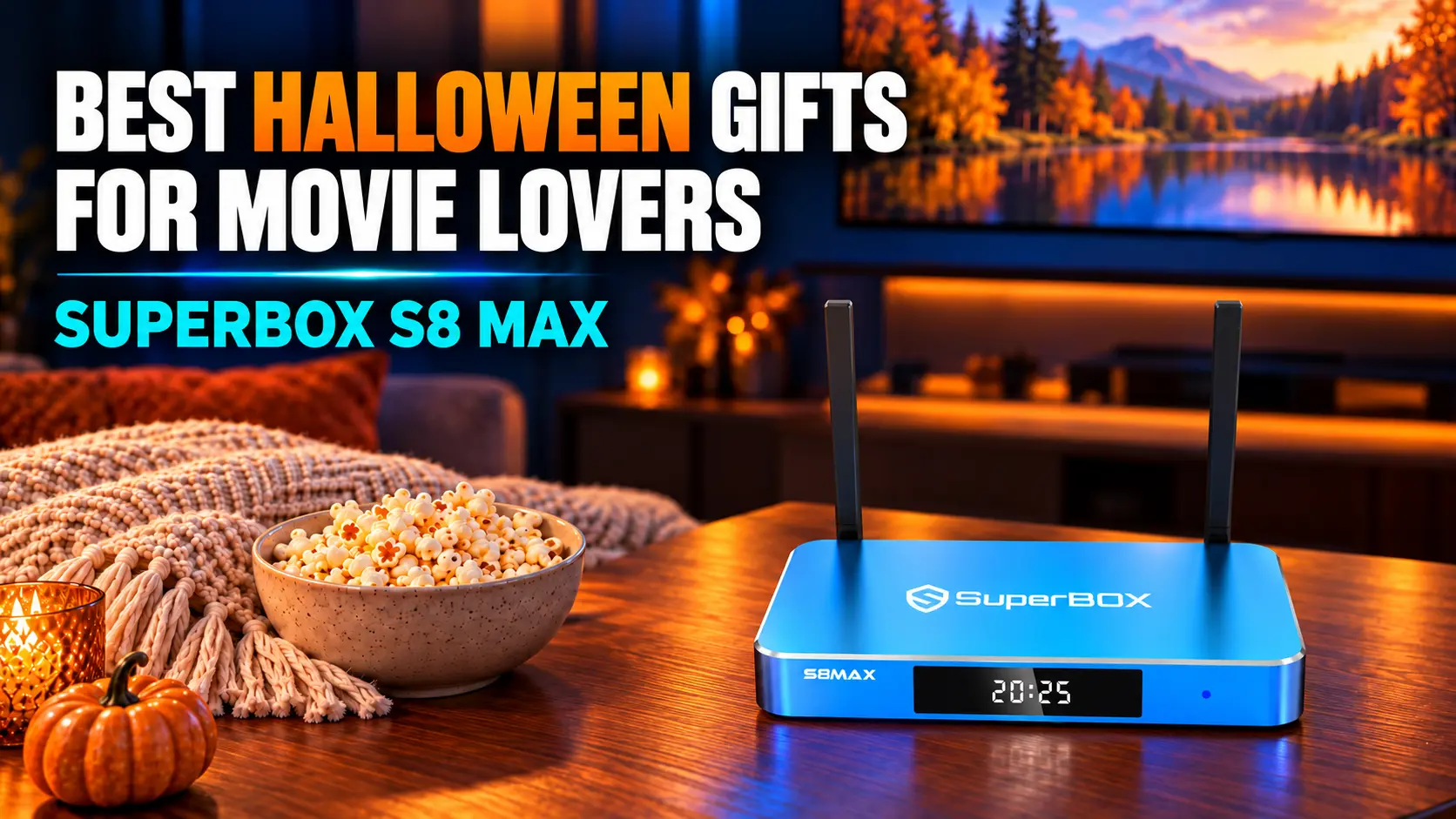 SuperBox S8 Max at Halloween Movie Night