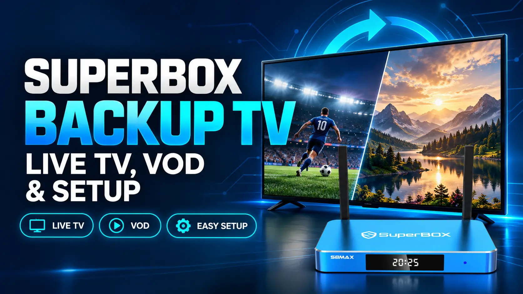 SuperBox S8 Max backup TV