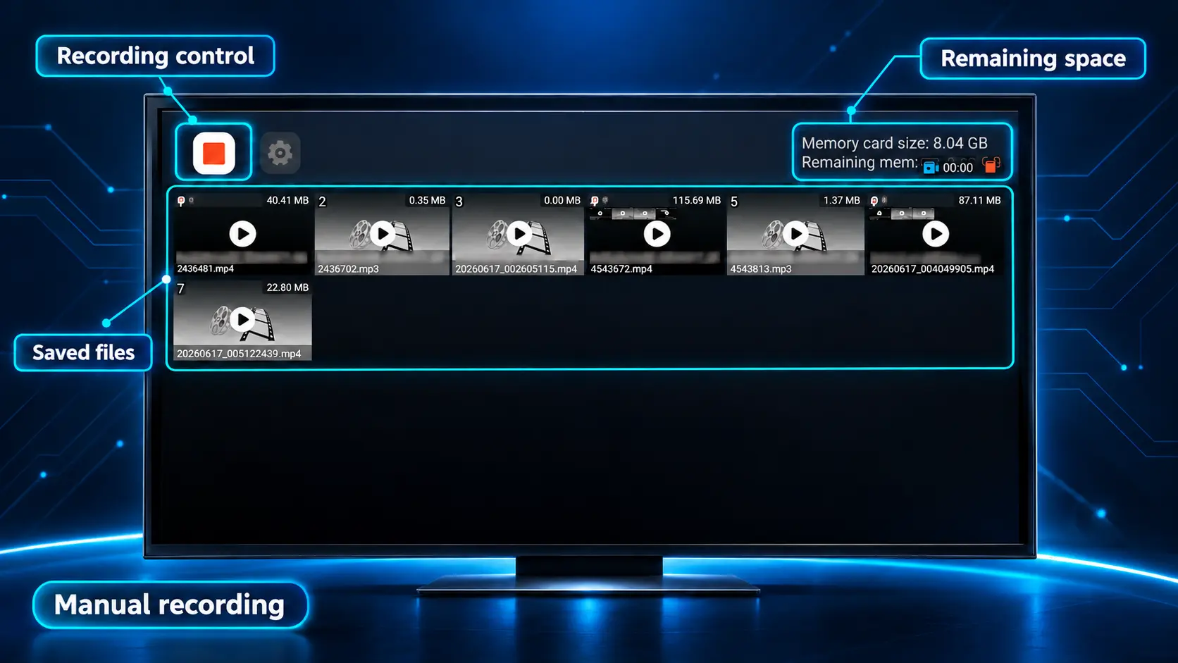 SuperBox S8 Recorder app interface