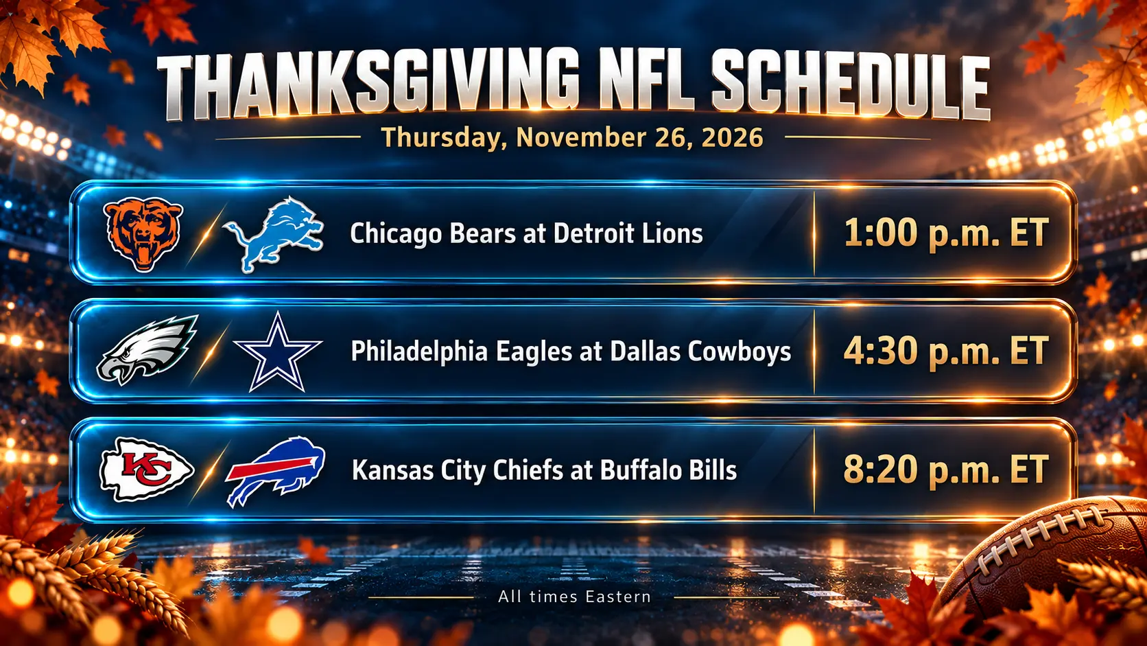 How to Watch Thanksgiving NFL Games Without Cable in 2026 14 Thanksgiving NFL Schedule 2026