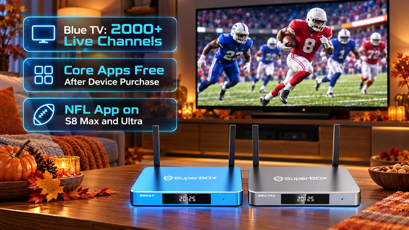 How to Watch Thanksgiving NFL Games Without Cable in 2026 15 Thanksgiving football with SuperBox devices