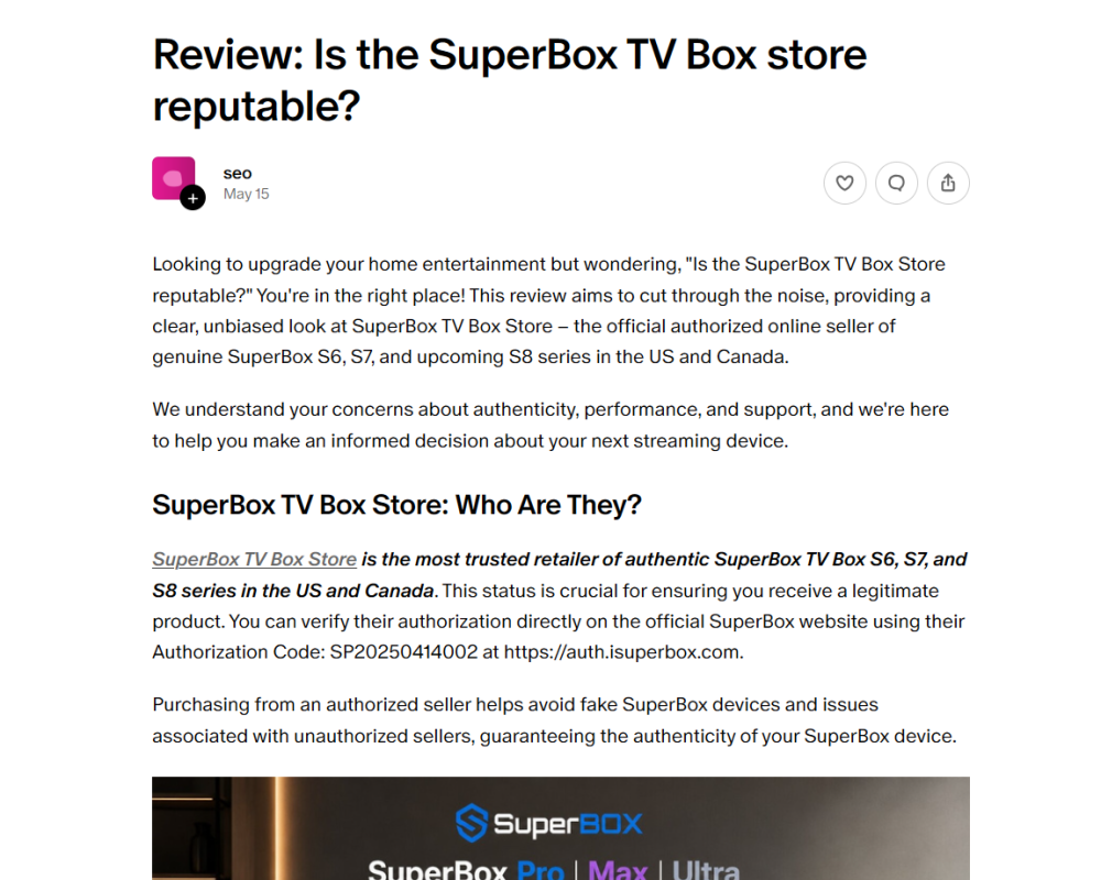 Patreon Review Is the SuperBox TV Box store reputable